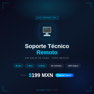 Soporte Técnico Remoto - Evento Único